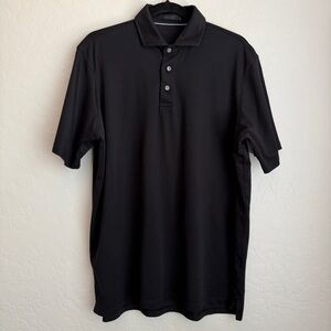 Greyson Men’s Golf Omaha Cotton Stretch Short Sleeve Polo Shirt Black Large